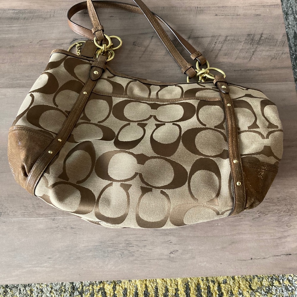 COACH ALEXANDRA CHAIN SIGNATURE SHOULDER F20807